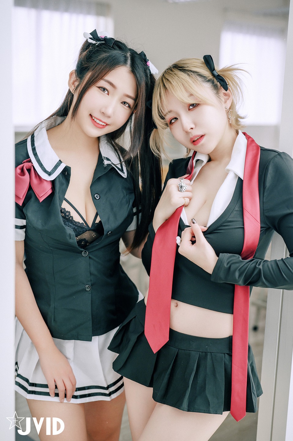 JVID 写真精品 黎菲儿&黎茉又人互动 校园补考日
