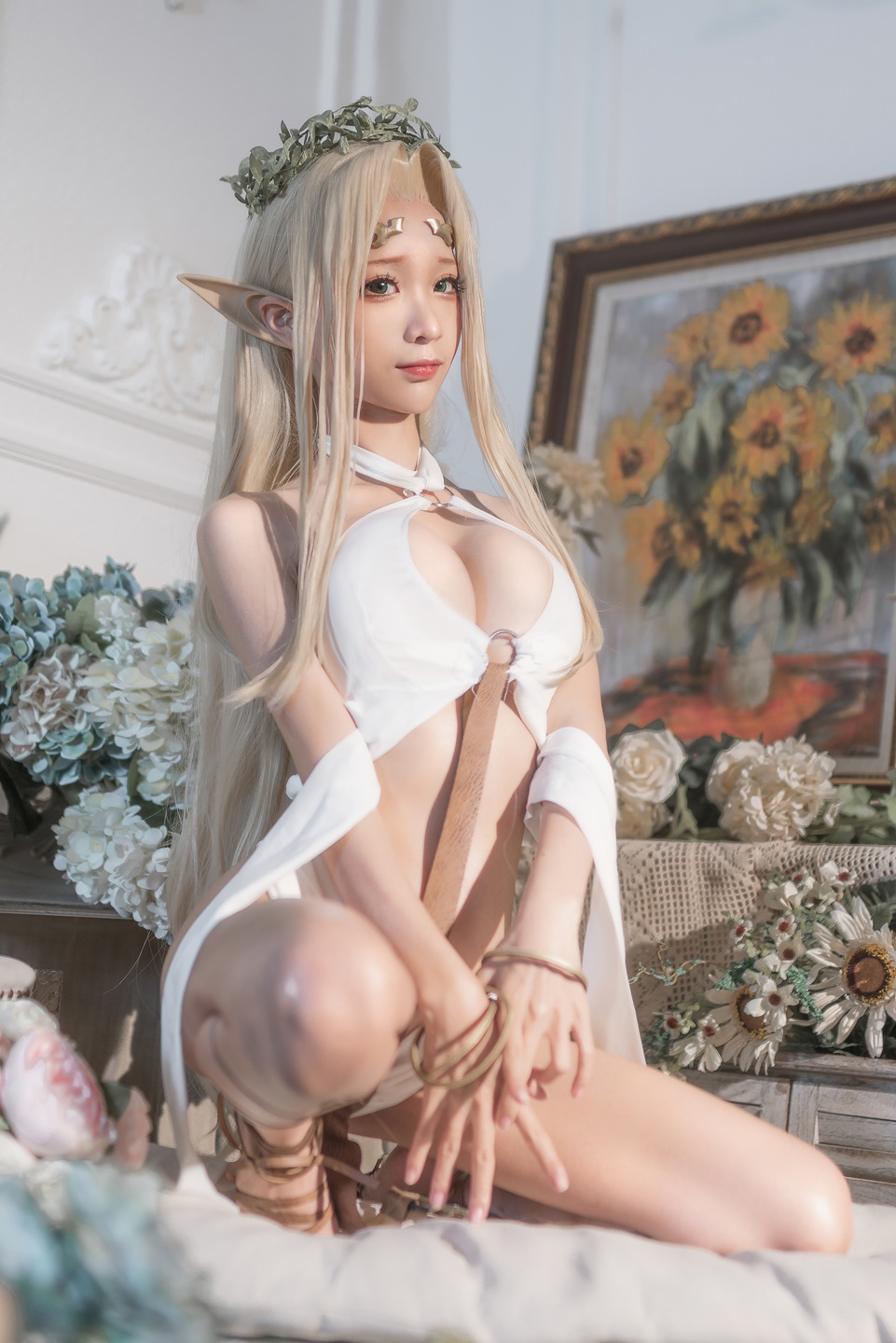 Cosplay 网红 蠢沫沫-白精灵