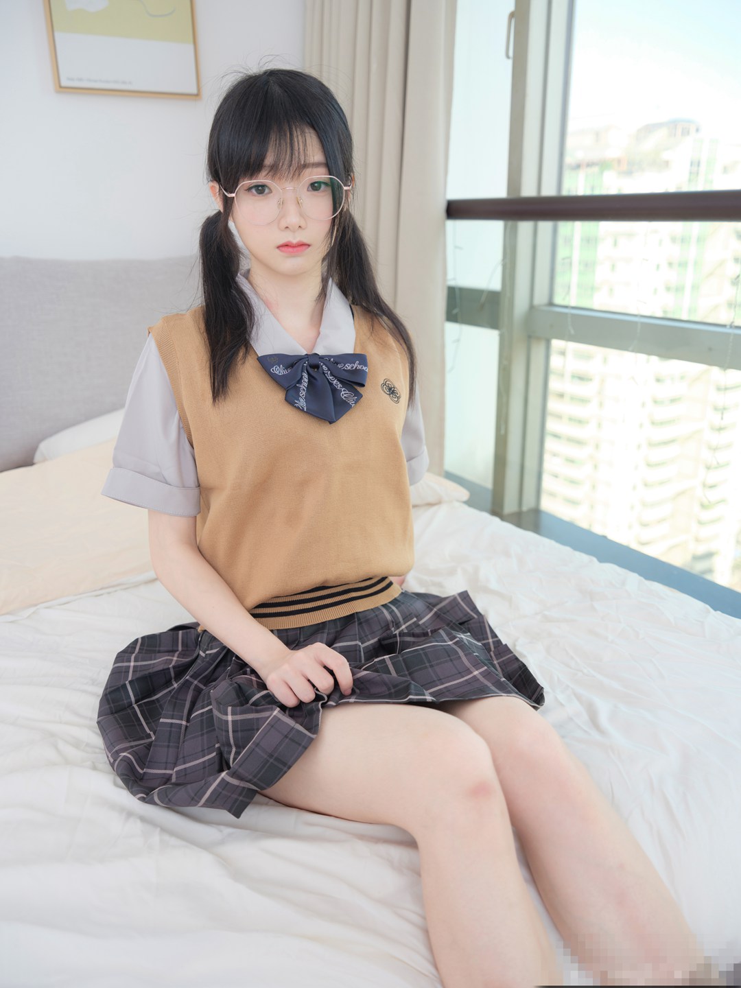 紧急企划-国模奶糖:JK制服写真,清纯学妹的初恋感与校园风完美呈现