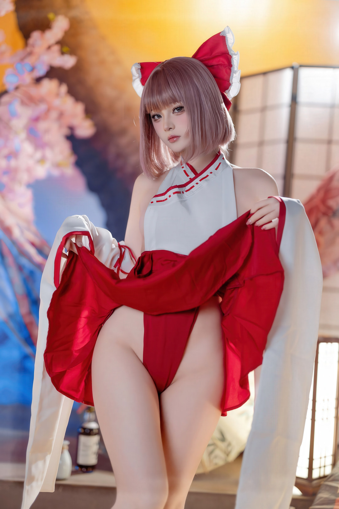 Cosplay 网红屿鱼 No.062 兼职巫女主题 cos 写真 日式和风棚拍人像摄影